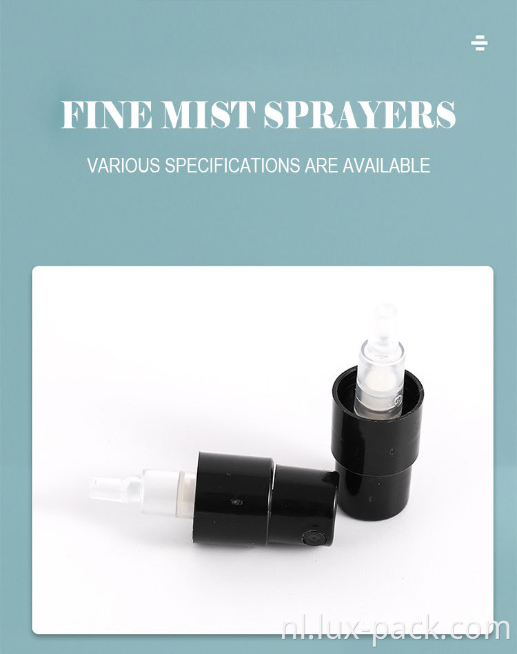 Aangepaste mistspuitfles unieke verpakking 24-410 aluminium fijne mistspuit spuiter fijne mistspray